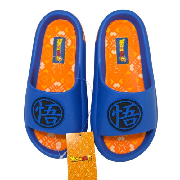 Dragon Ball Z Slides Slip On Sandals Men's Size 7 & 11 Royal Blue Ground Up - Picture 1 of 8